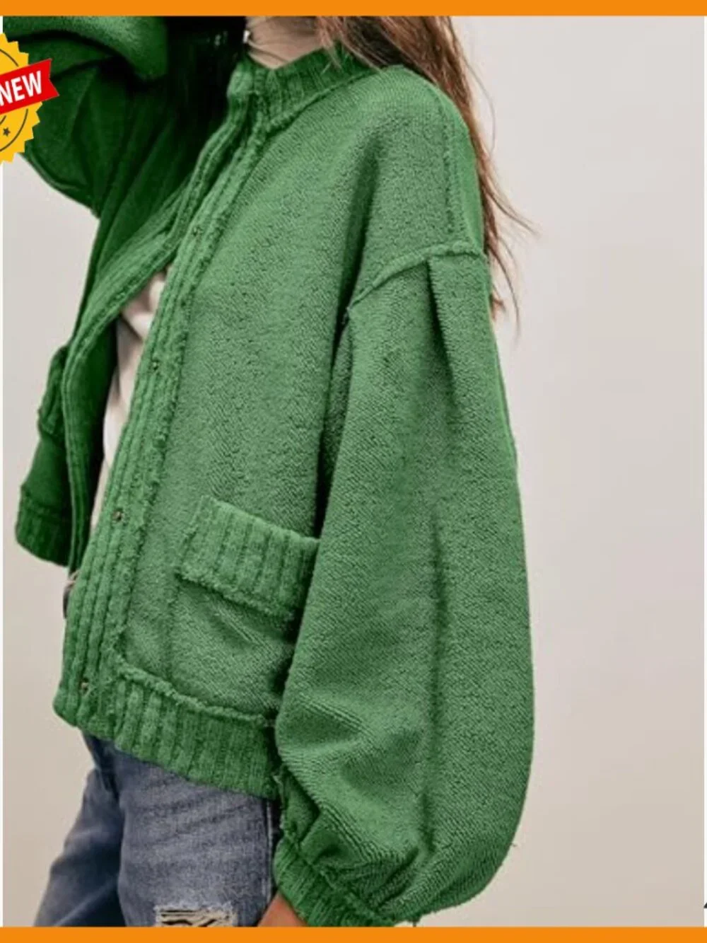 Oversized Cable Knit Cardigan Sweater Open Front Long Sleeve Fall Outerwear - Picture 3 of 7